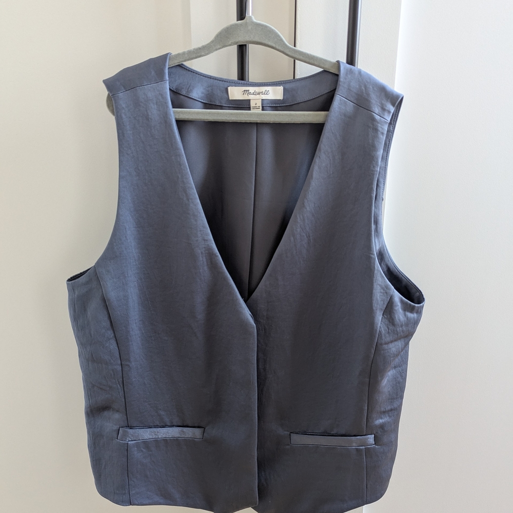 Madewell Gray Sleeveless Blouse